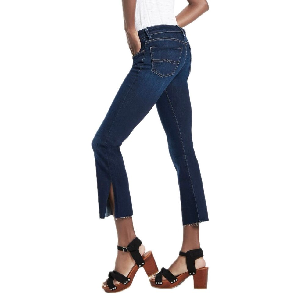 Lucky Brand Orta Premium Mid Rise Sweet Boot Side Slits Cropped Denim Jeans 2/26
